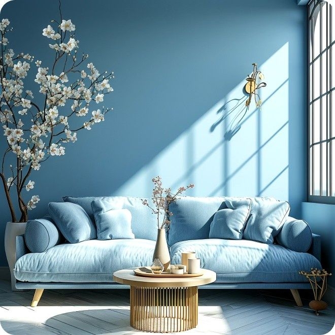 Blaue Wandfarbe nachhaltig von Mynt